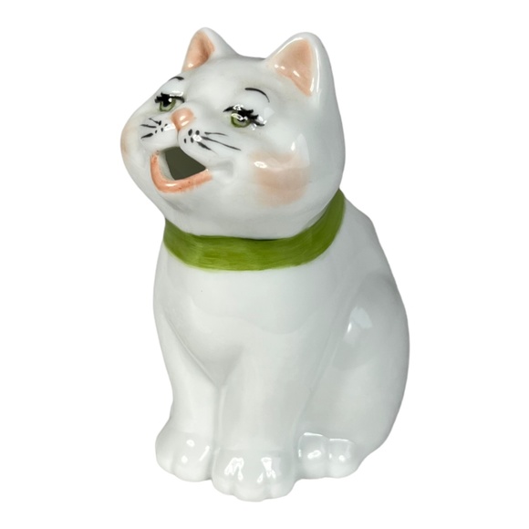 Hand Painted Cat Creamer or Small Pitcher - Picture 1 of 5